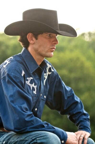 Cowboy sitting and thinking